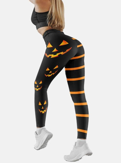 Pumpkin-Stripe Leggings